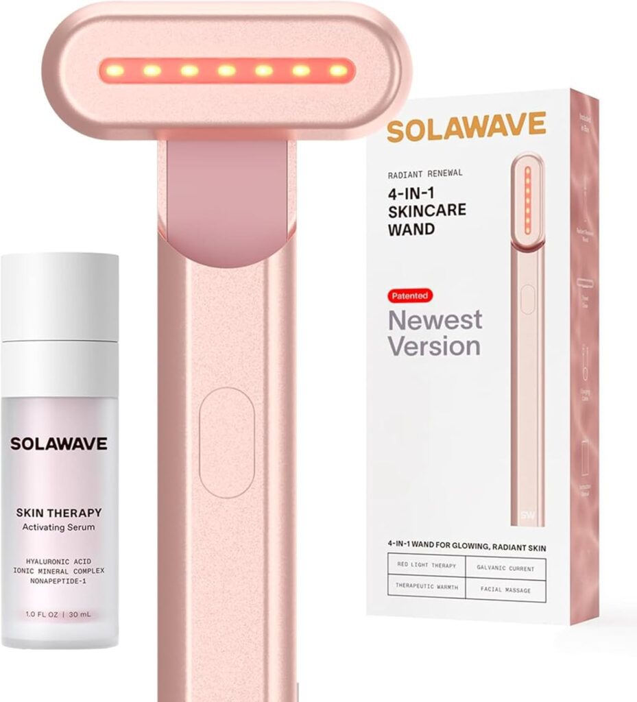 Solawave 4-in-1 Radiant Renewal Skincare Wand with red light therapy