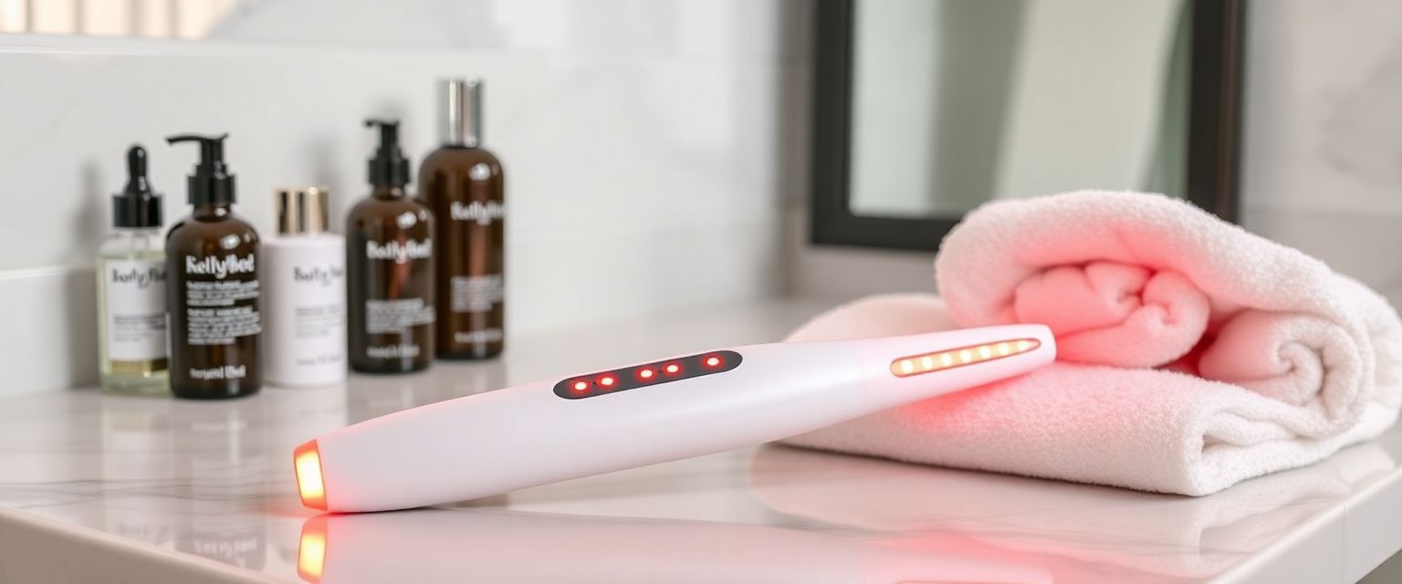 skincare wand with red light therapy