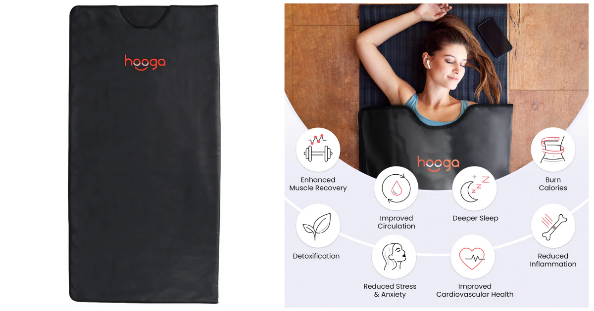 Hooga infrared sauna blanket with low EMF