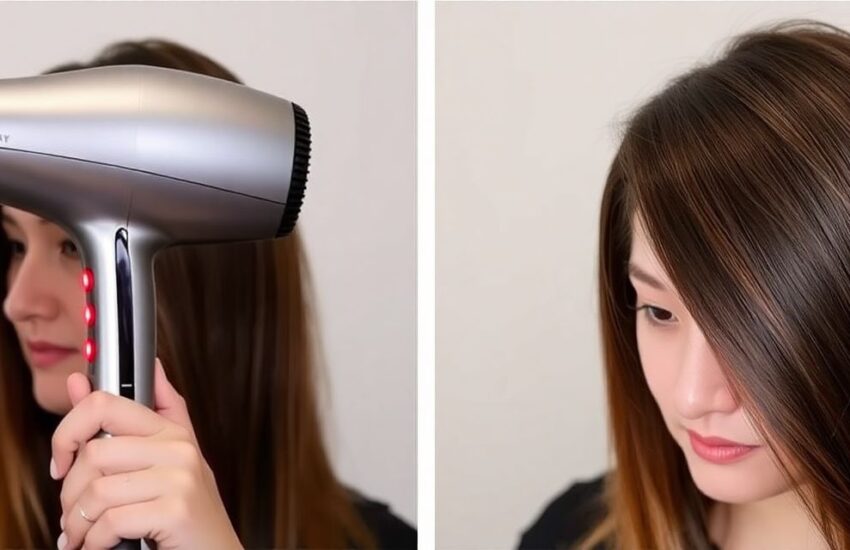 red light therapy hair dryer
