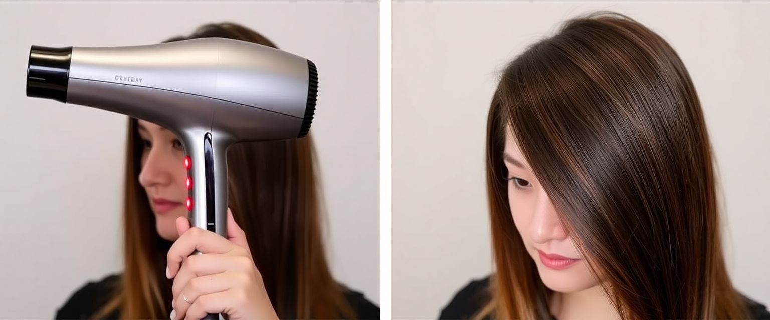 red light therapy hair dryer
