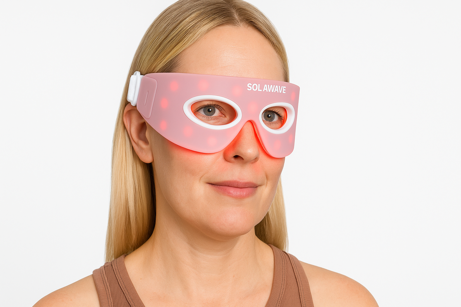solawave under eye red light therapy for eye bags and dark circles