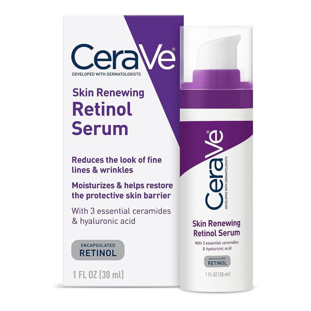 CeraVe Resurfacing Retinol Serum for anti-aging red light therapy