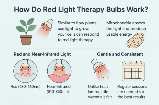 how do red light therapy bulbs work chart