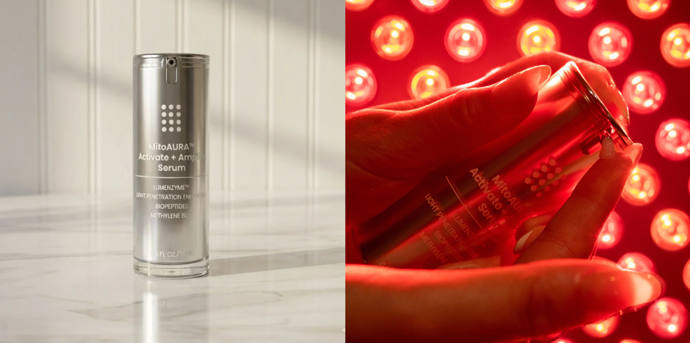 mitoaura red light therapy serum to use with RLT sessions