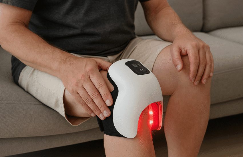 knee massagers with red light therapy and heat