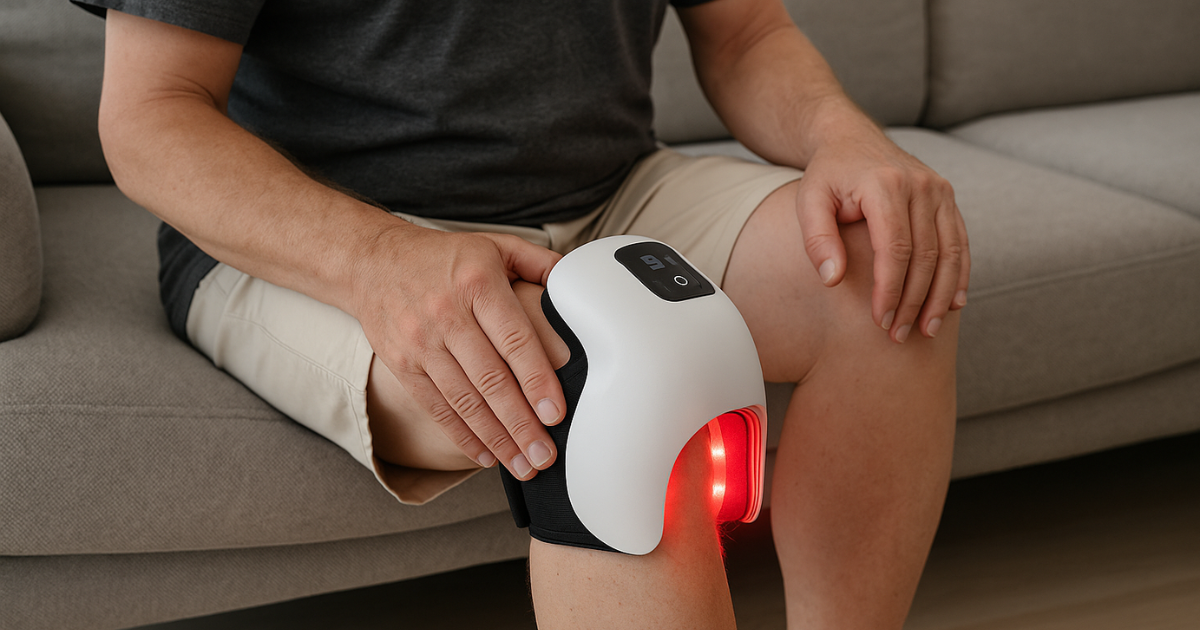 knee massagers with red light therapy and heat