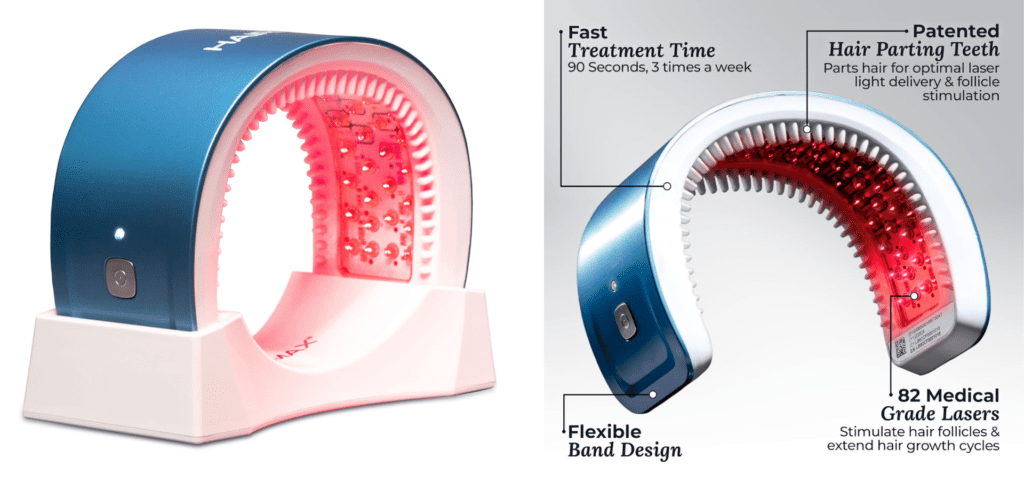 Hairmax LaserBand 82 flexible band with hair-parting teeth