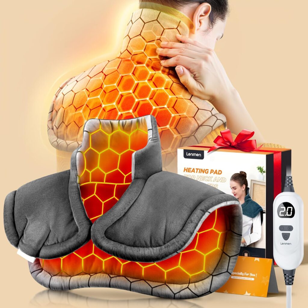 Lenmen Graphene-Infused 1 minute Fast Heating Pad for Neck and Shoulders and Back
