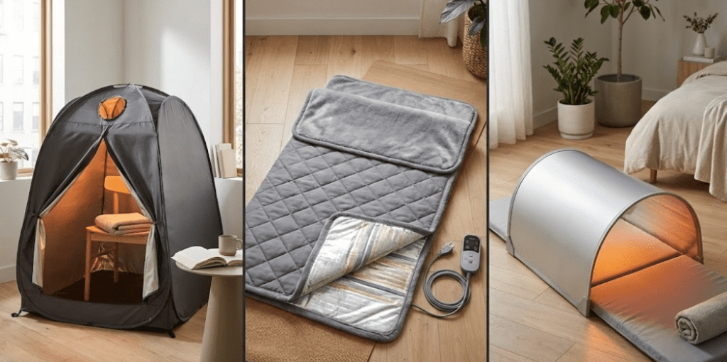 different types of portable infrared saunas