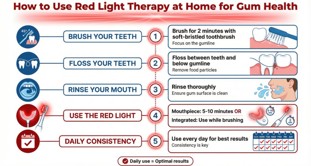 How to Use Red Light Therapy at Home for Gum Health