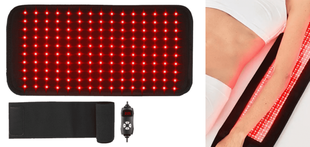 glokore red light therapy wrap around upper arm with adjustable strap