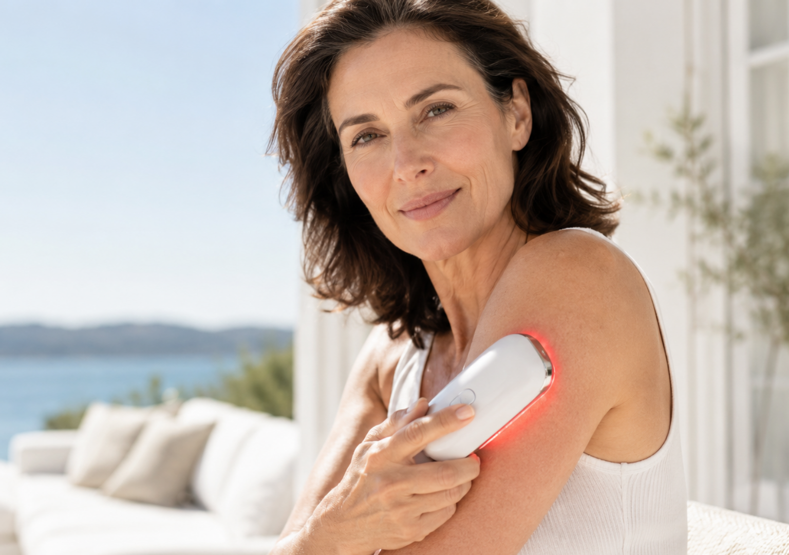 red light therapy for crepey arms