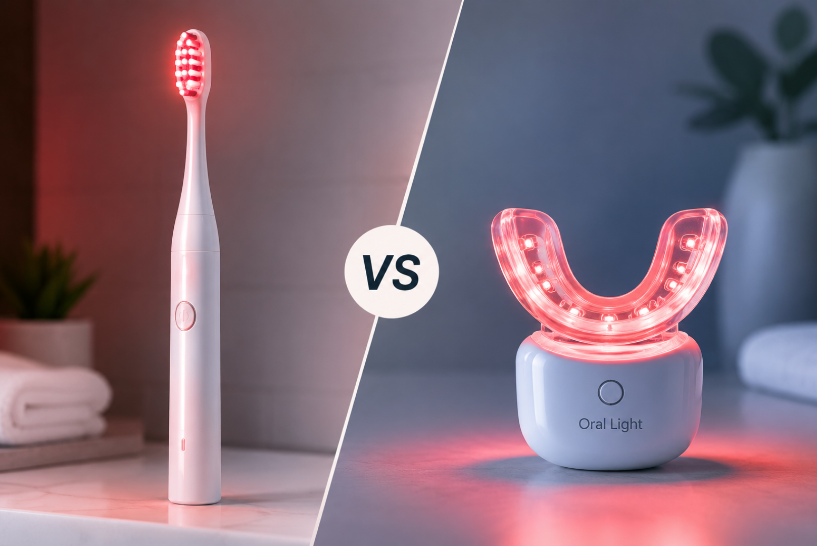 red light toothbrush vs red light mouthpiece