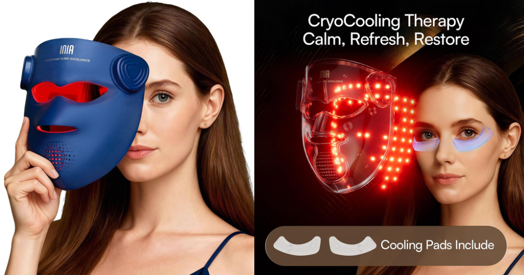 INIA GLOW 4D Wireless Red Light Therapy Mask under $200