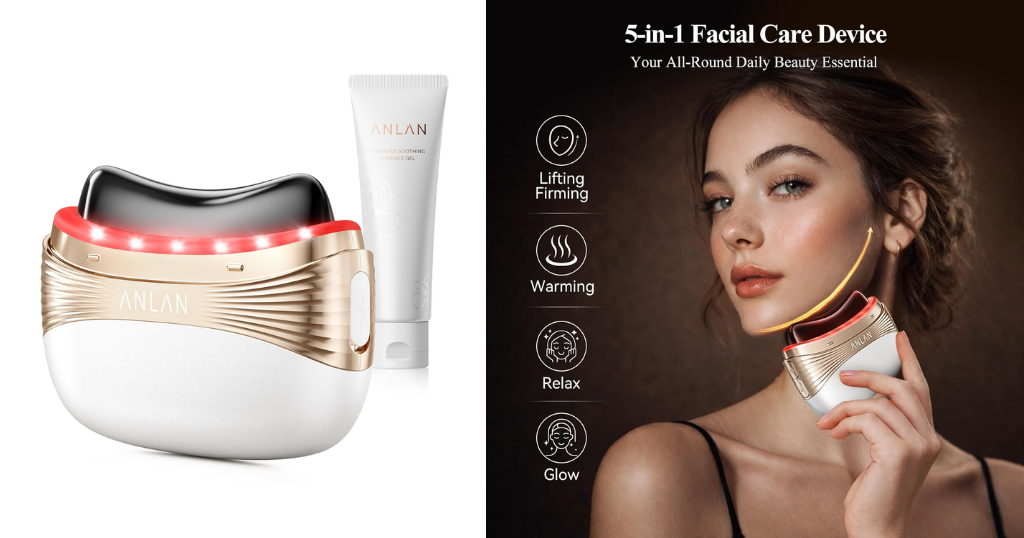 ANLAN 2-in-1 Electric Heated Gua Sha and Scalp Massage Comb