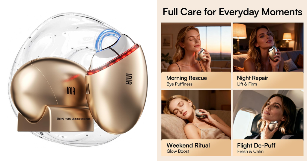INIA GLACE 7-in-1 Red Light Gua Sha