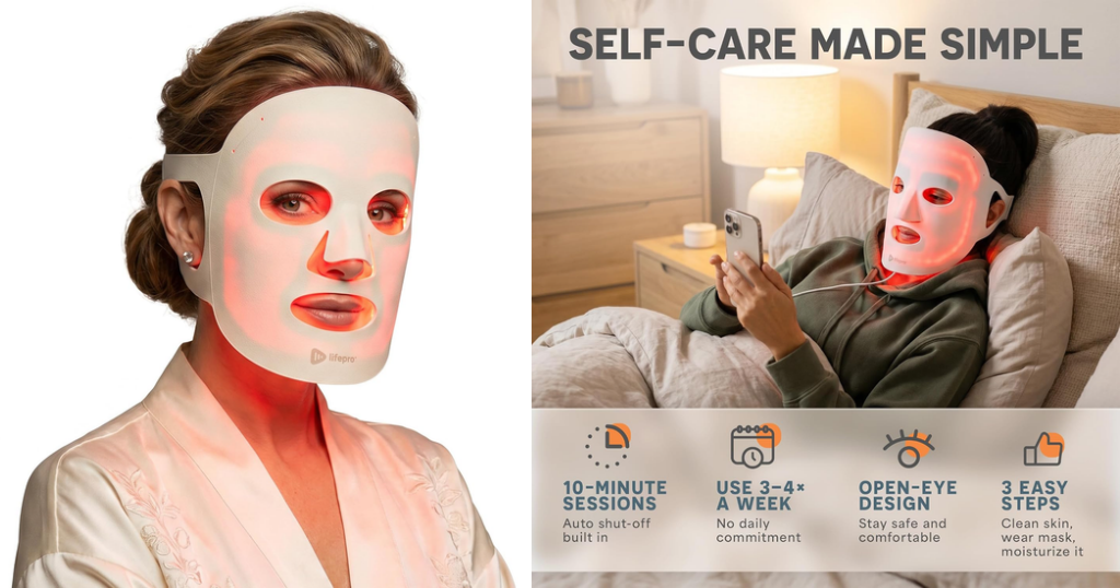 LifePro Revitaglow Light Therapy Face Mask under $200