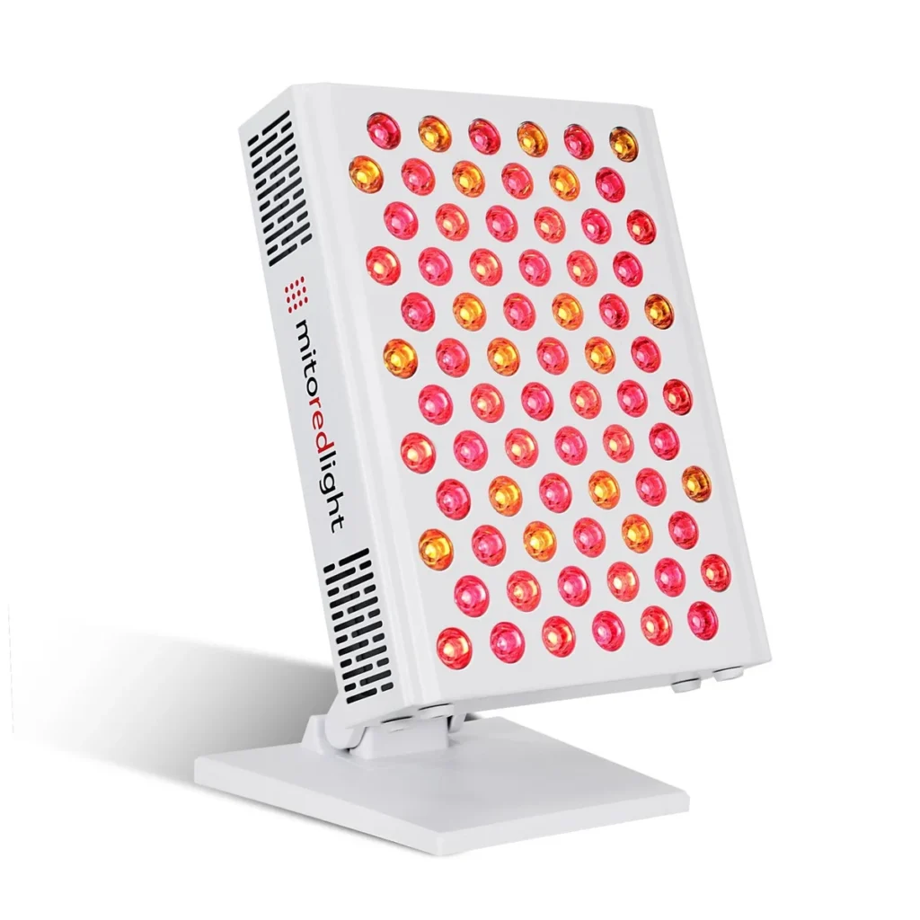 MitoADAPT MIN 4.0 red light therapy panel on its tabletop stand