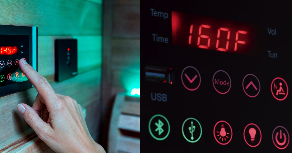Sun Home control panel for the Luminar 2 infrared sauna
