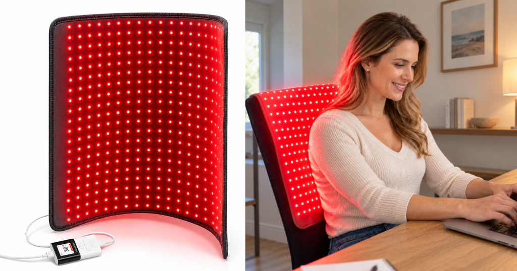 using novaalab XL pad in the office for upper back pain